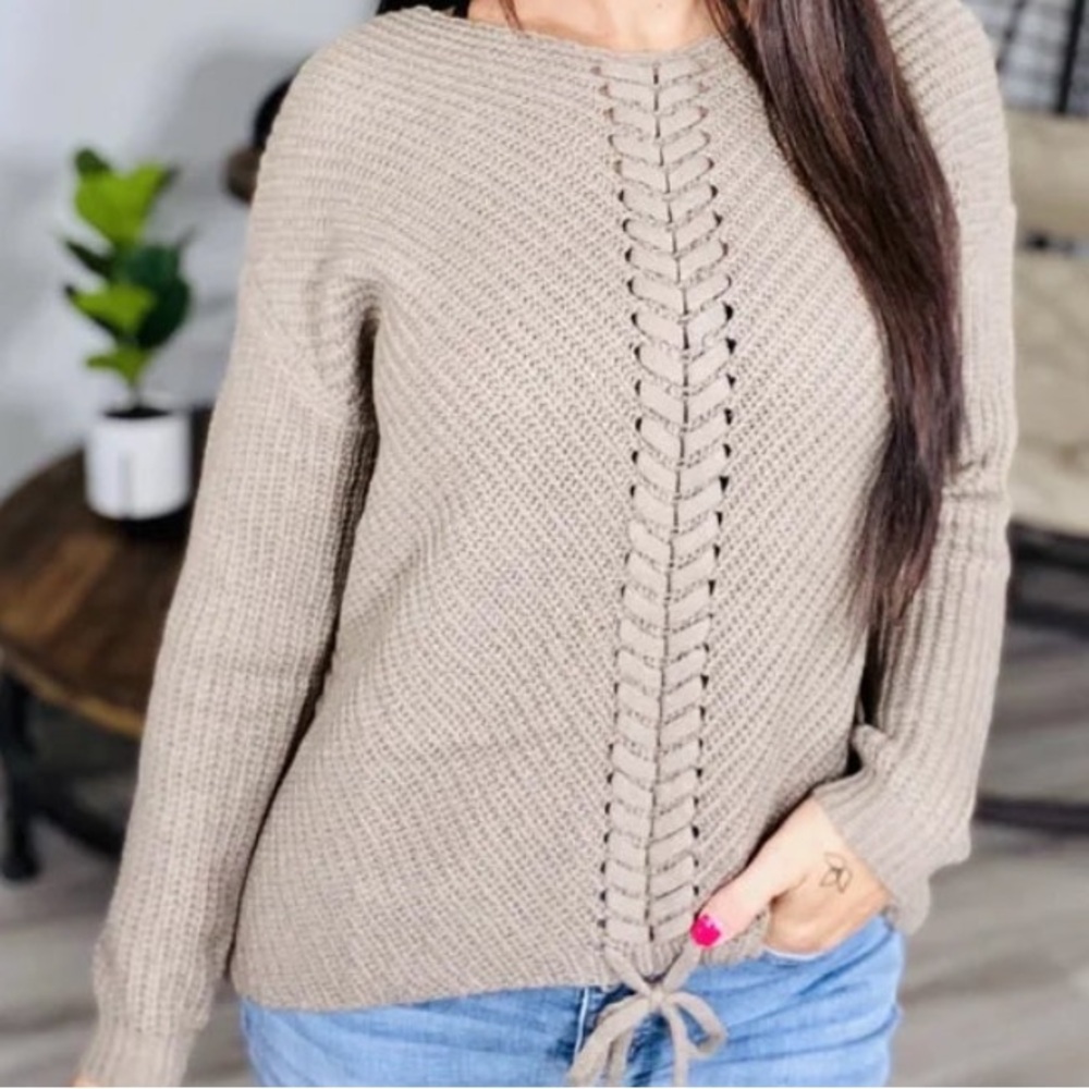 Cozy Co lace up sweater